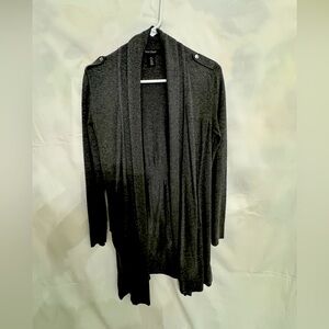 White House Black Market long gray knit cardigan Size XS